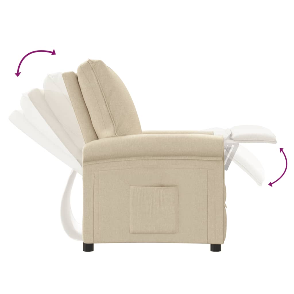 Relaxsessel Creme Stoff
