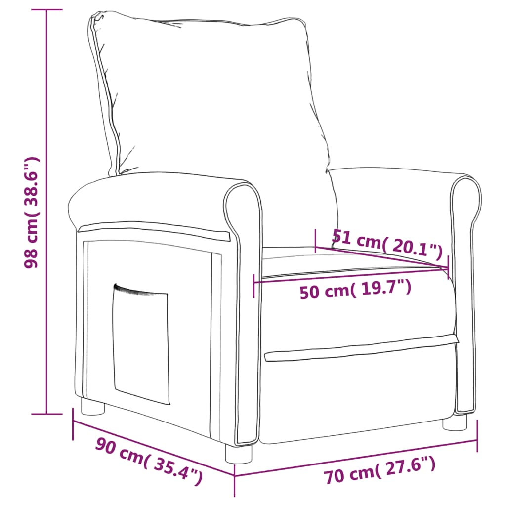 Relaxsessel Braun Stoff