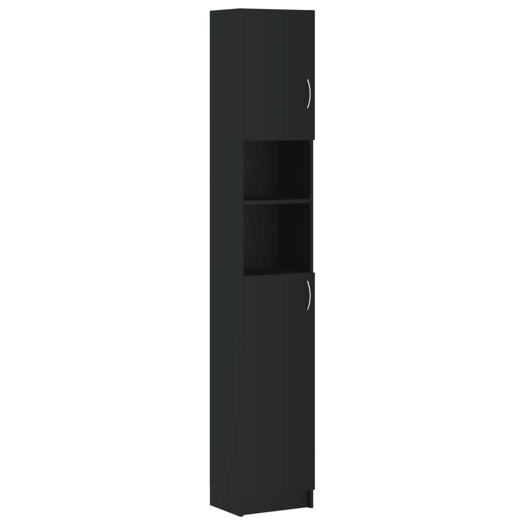 Ensemble de meubles pour machine à laver en bois noir