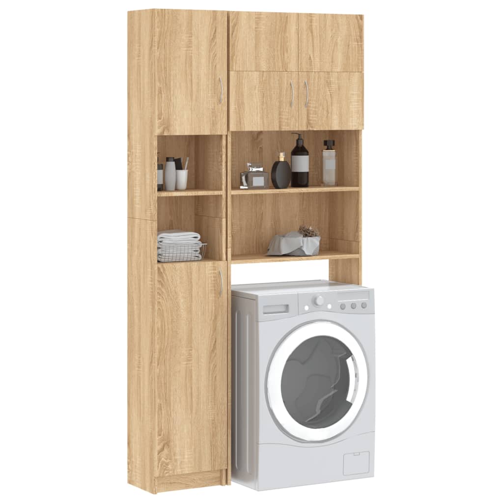 Waschmaschinenschrank-Set Sonoma-Eiche Holzwerkstoff