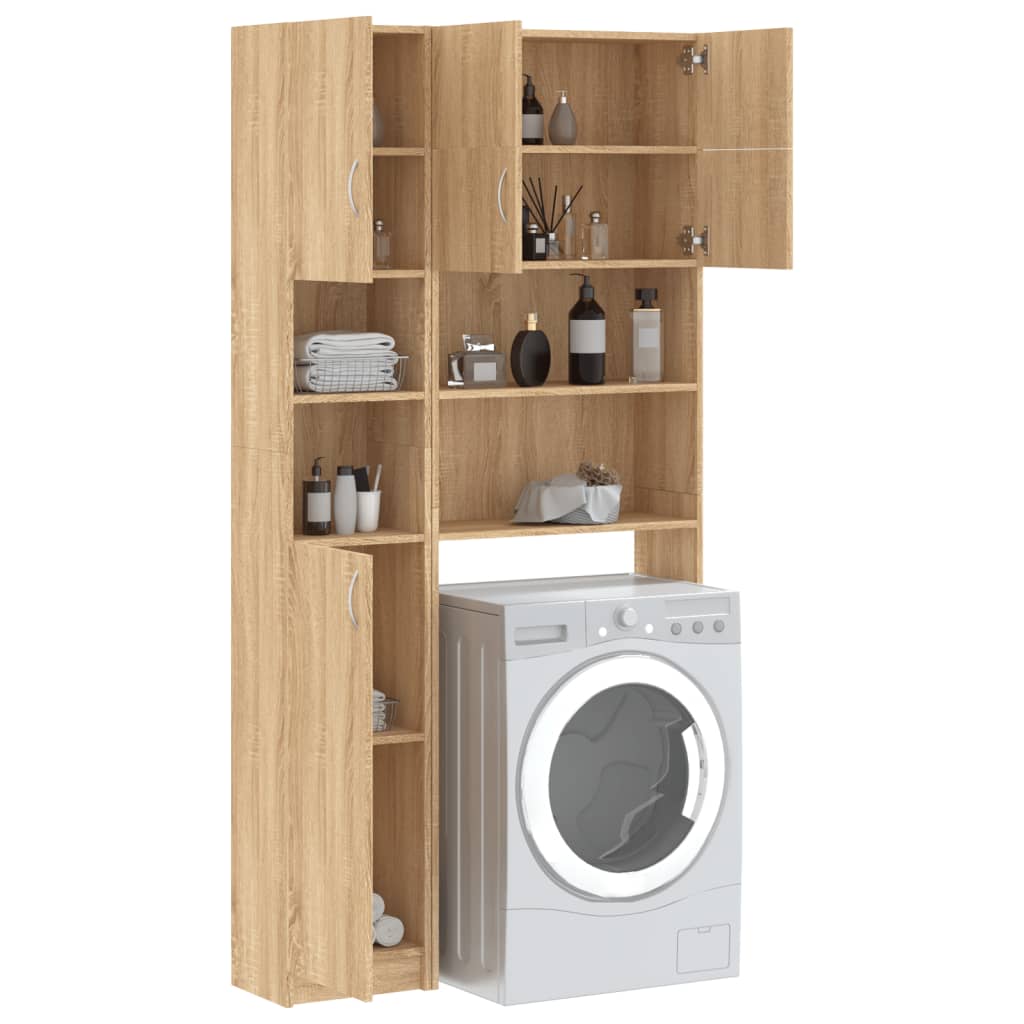 Waschmaschinenschrank-Set Sonoma-Eiche Holzwerkstoff