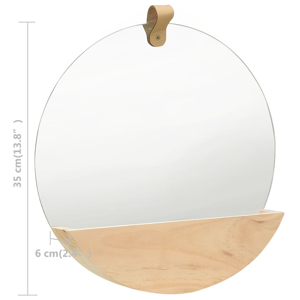 Wandspiegel Kiefer Massivholz 35 cm