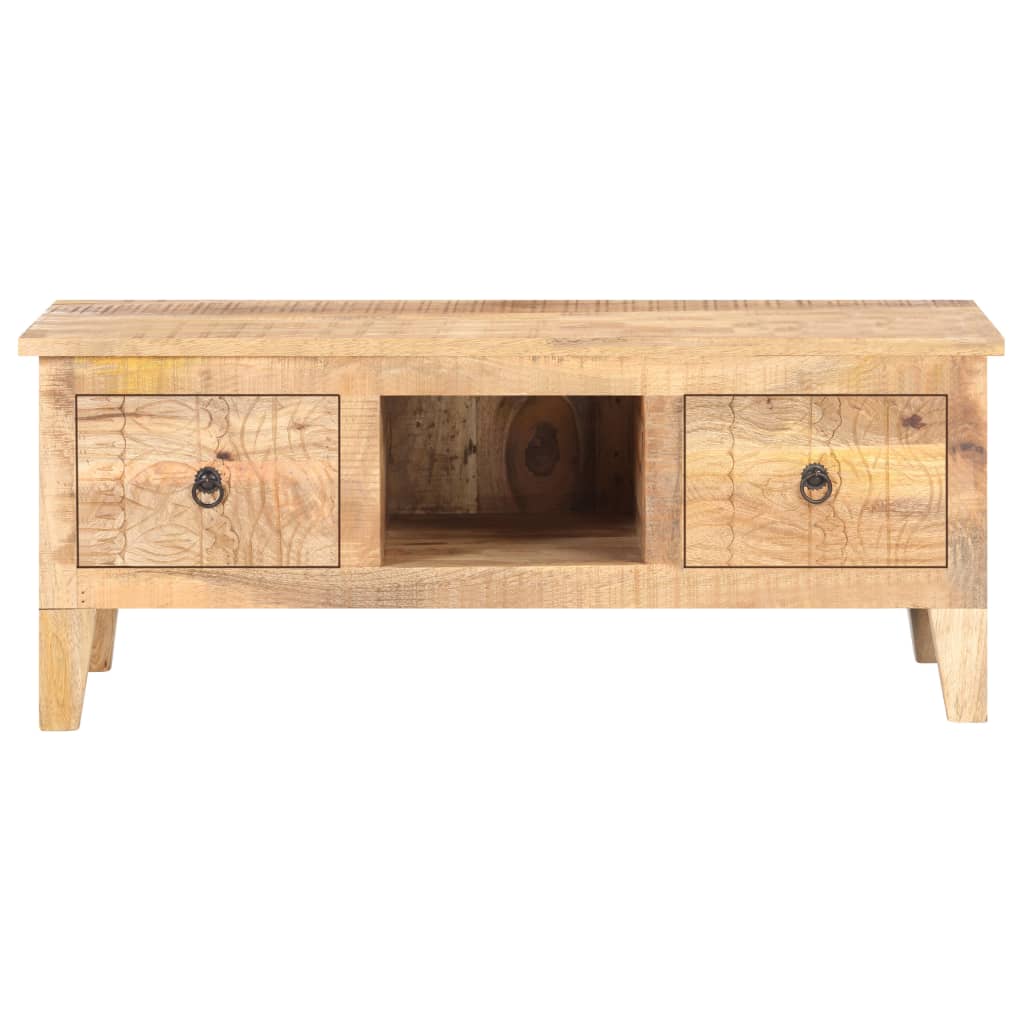 Table basse 100x55x40 cm Bois de manguier brut
