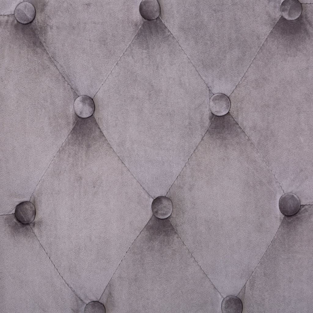Chaises de salle à manger, lot de 4, velours gris