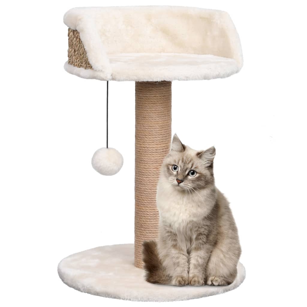 Cat tree with scratching post 49 cm seagrass