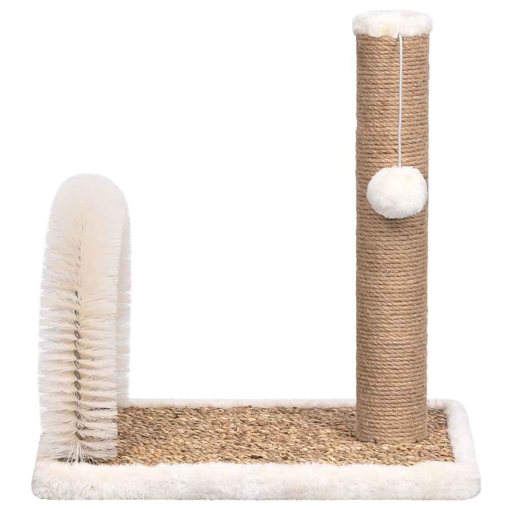 Cat tree with grooming arch and scratching post