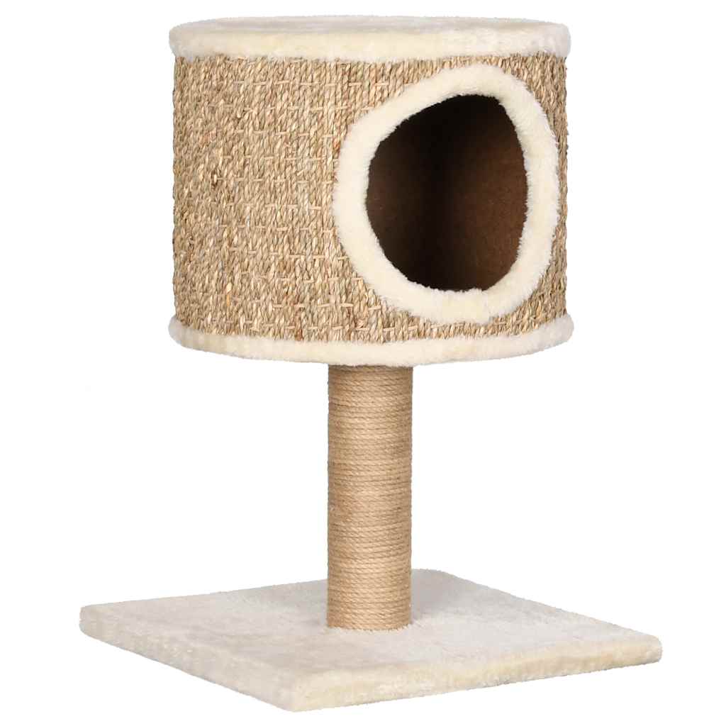 Cat scratching post with cat cave 52 cm seagrass