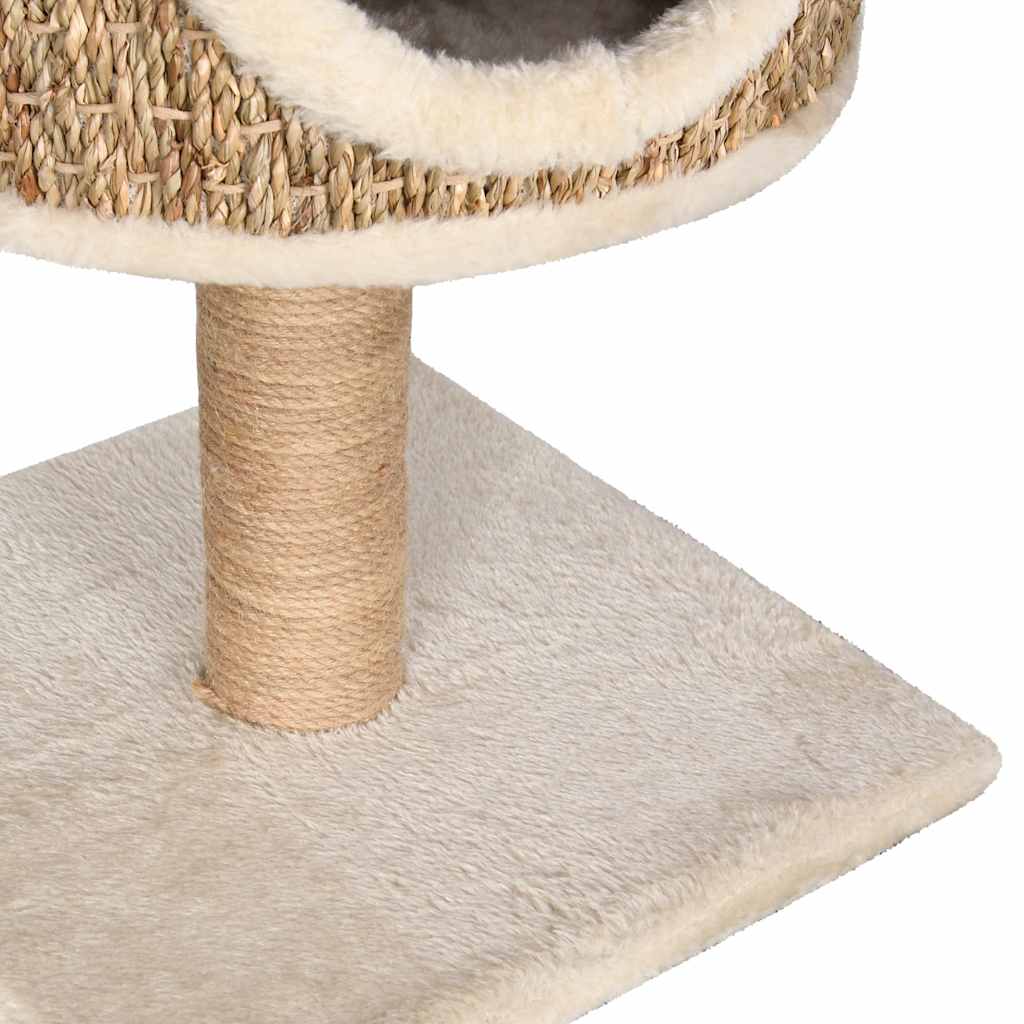 Cat scratching post with cat cave 52 cm seagrass