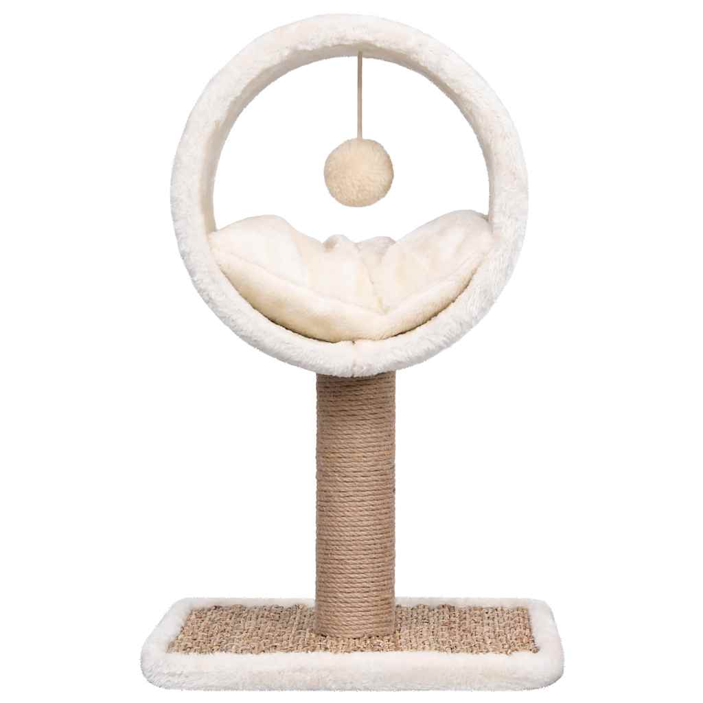 Cat scratching post with tunnel and toy 56 cm seagrass