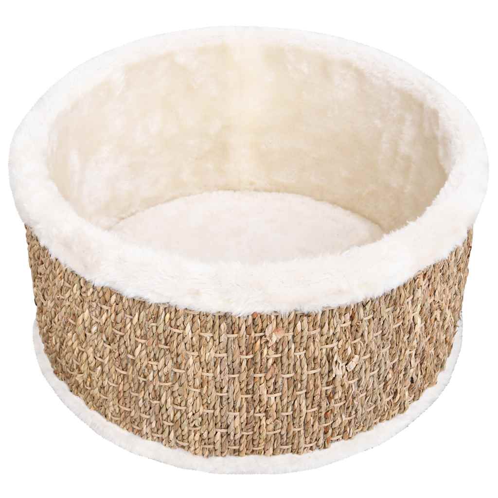 Panier pour chat rond 36 cm en jonc de mer