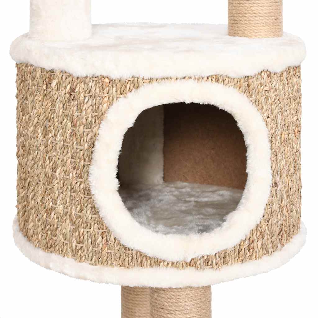 Cat scratching post with luxurious cushion 148 cm seagrass