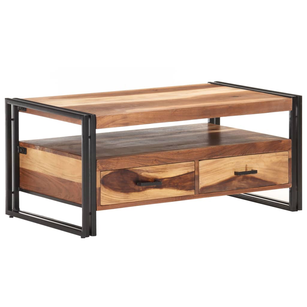 Couchtisch 100x55x45 cm Massivholz Akazie