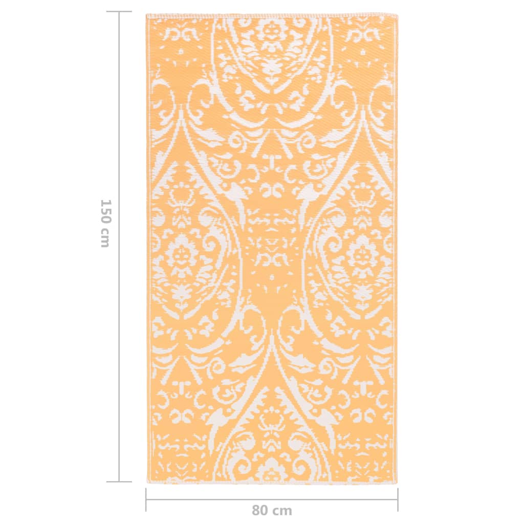 Outdoor-Teppich ARAKIL Orangefarben und Blau 80x150 cm PP
