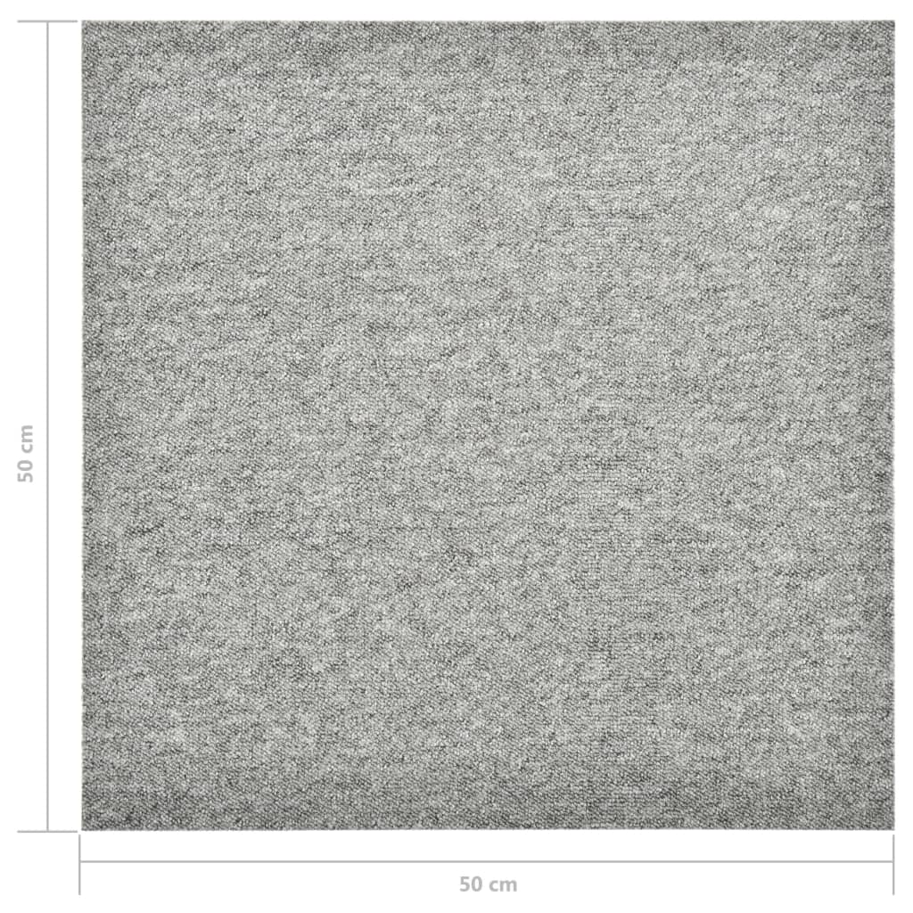 Dalles de moquette 20 pièces 5 m² 50x50 cm gris clair