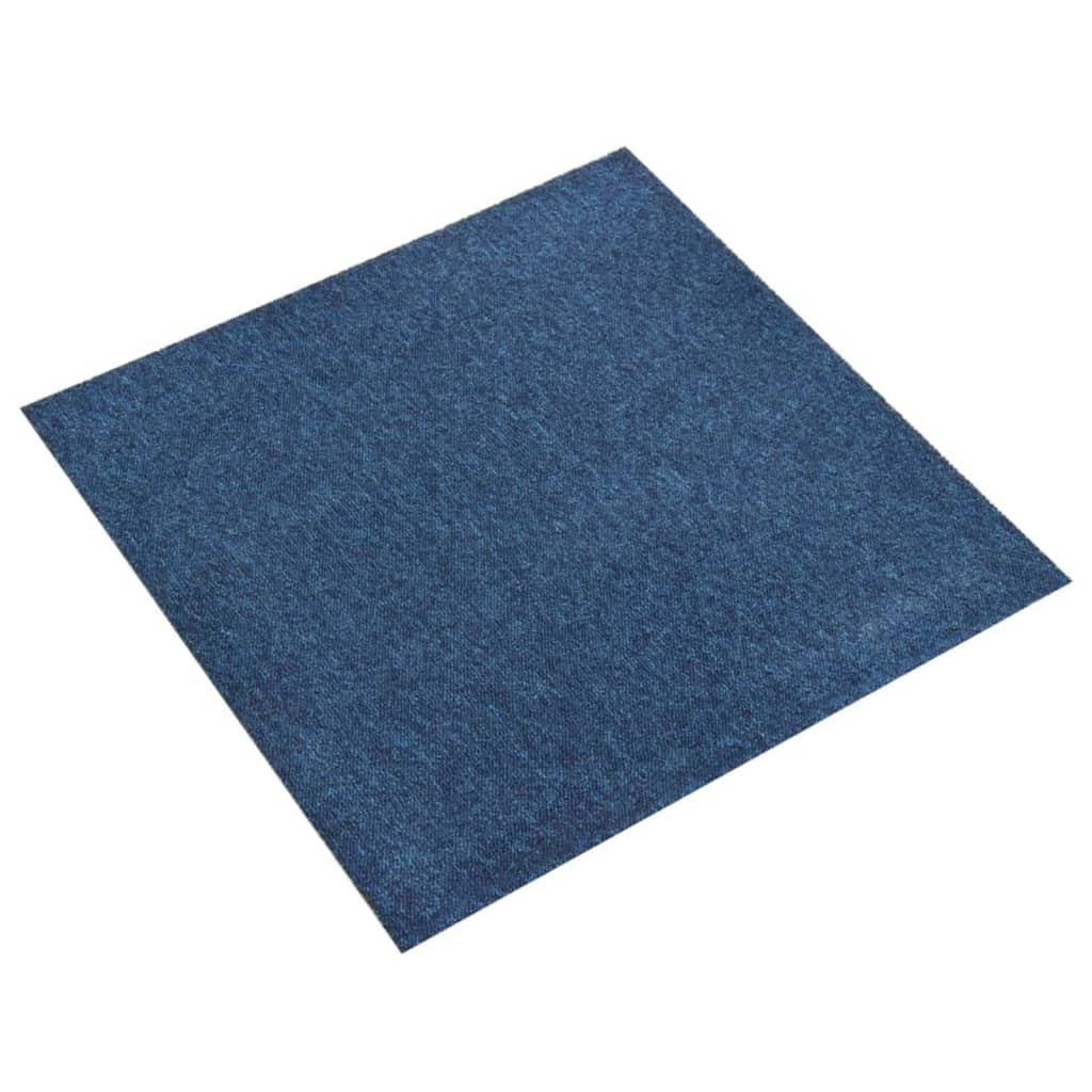 Dalles de moquette 20 pièces 5 m² 50x50 cm bleu foncé