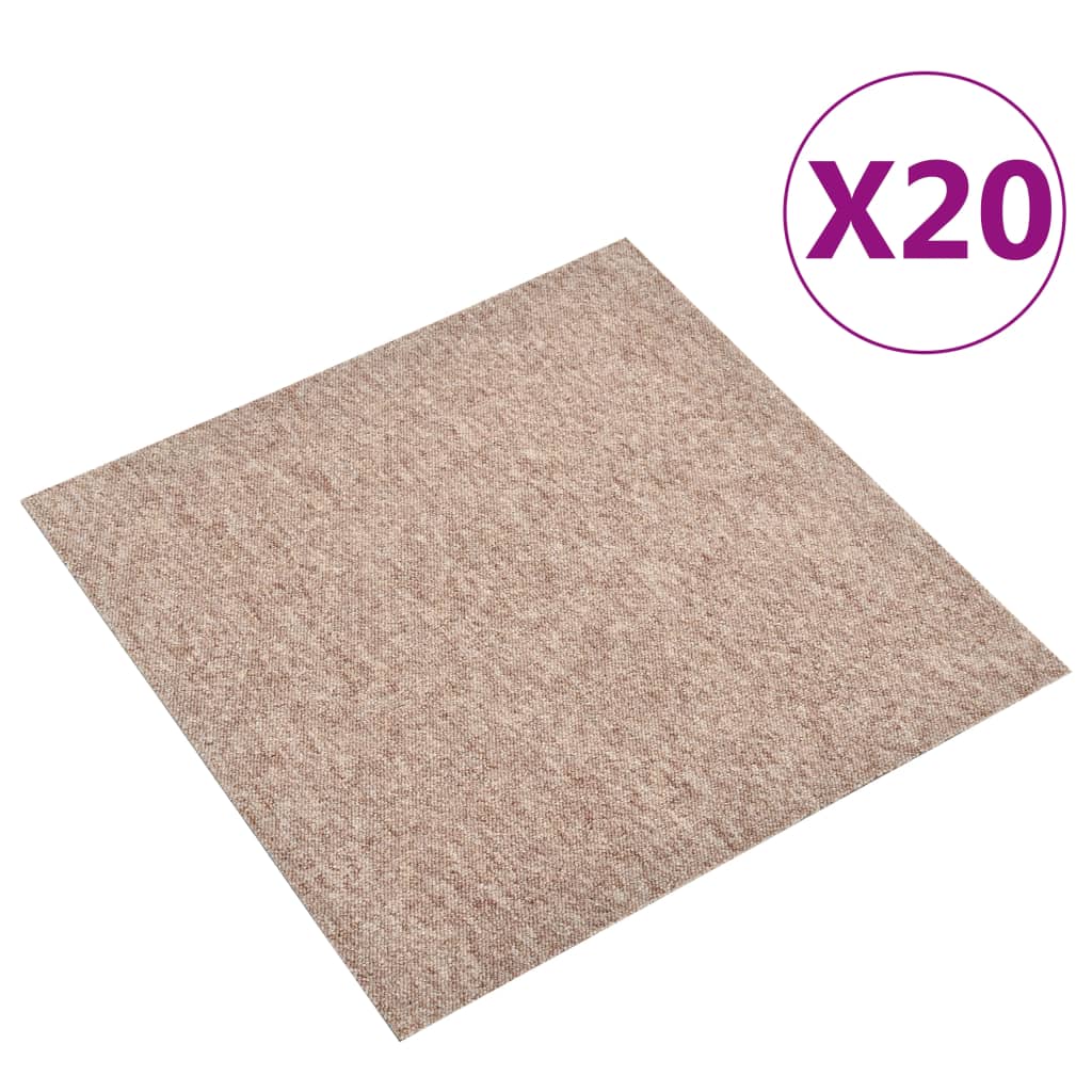Dalles de moquette 20 pièces 5 m² 50x50 cm beige