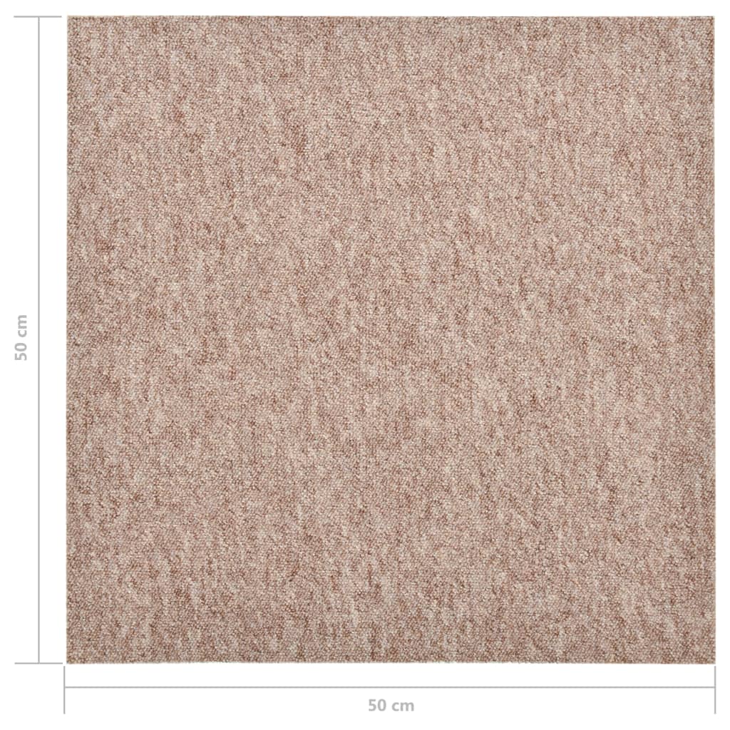 Dalles de moquette 20 pièces 5 m² 50x50 cm beige