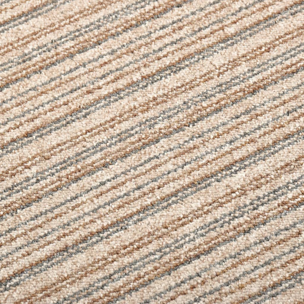 Teppichfliesen 20 Stk. 5 m² 50x50 cm Gestreift Beige