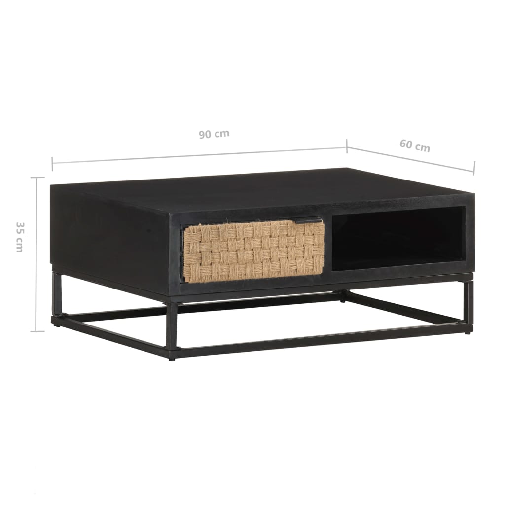 Coffee table 90x60x35 cm mango solid wood
