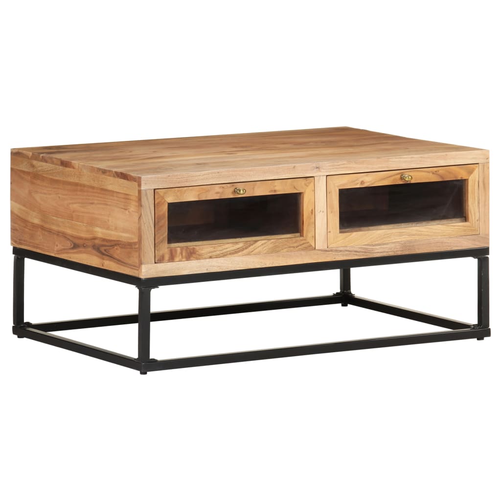 Table basse 90x60x40 cm en bois d'acacia massif