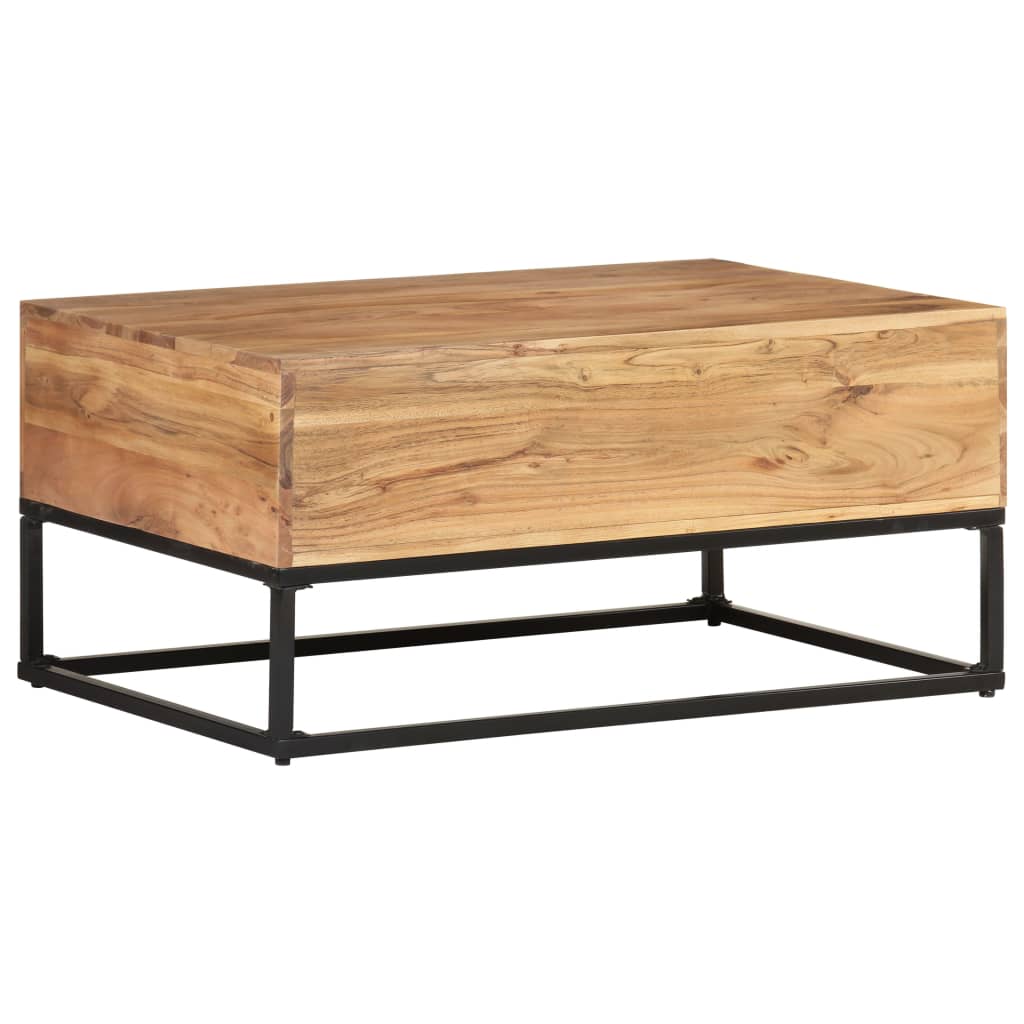Table basse 90x60x40 cm en bois d'acacia massif