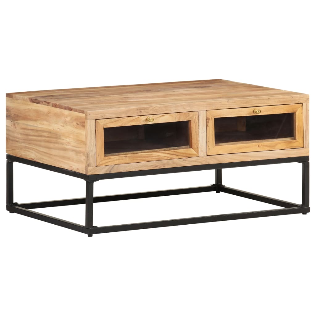 Table basse 90x60x40 cm en bois d'acacia massif
