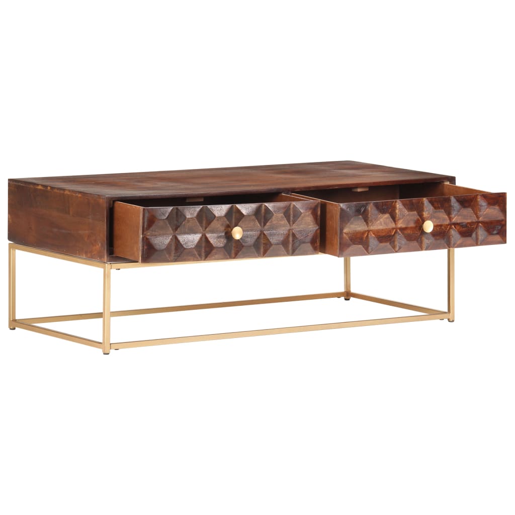 Couchtisch 112x50x40 cm Massivholz Mango