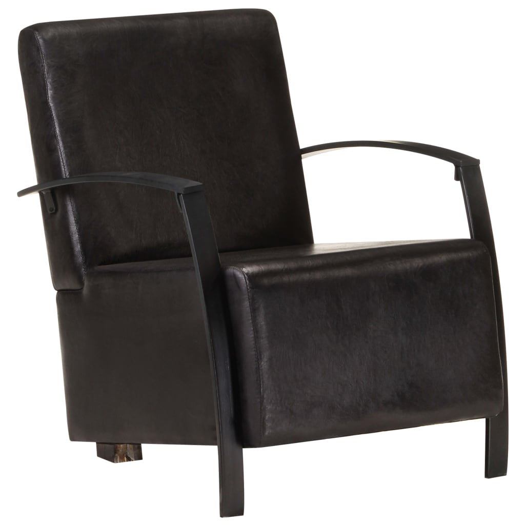 Sessel Schwarz Echtleder