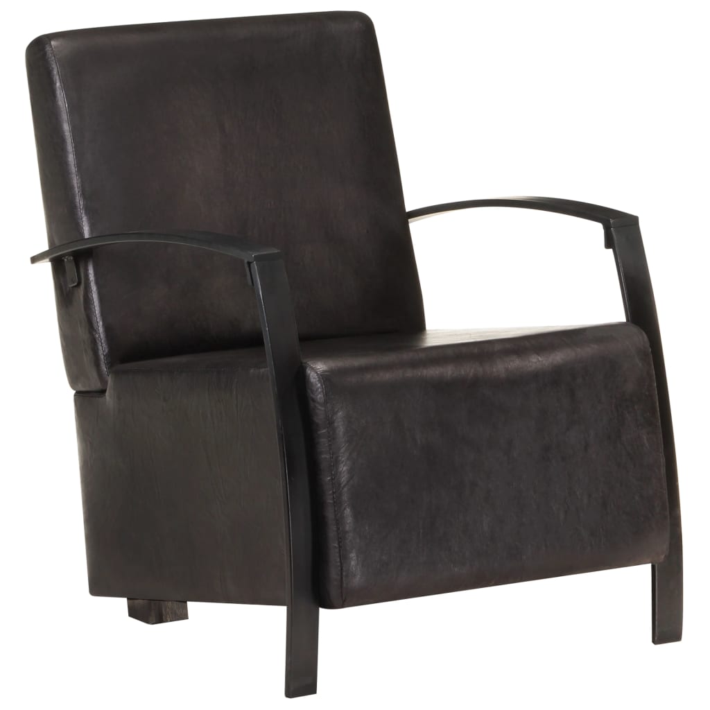 Sessel Schwarz Echtleder