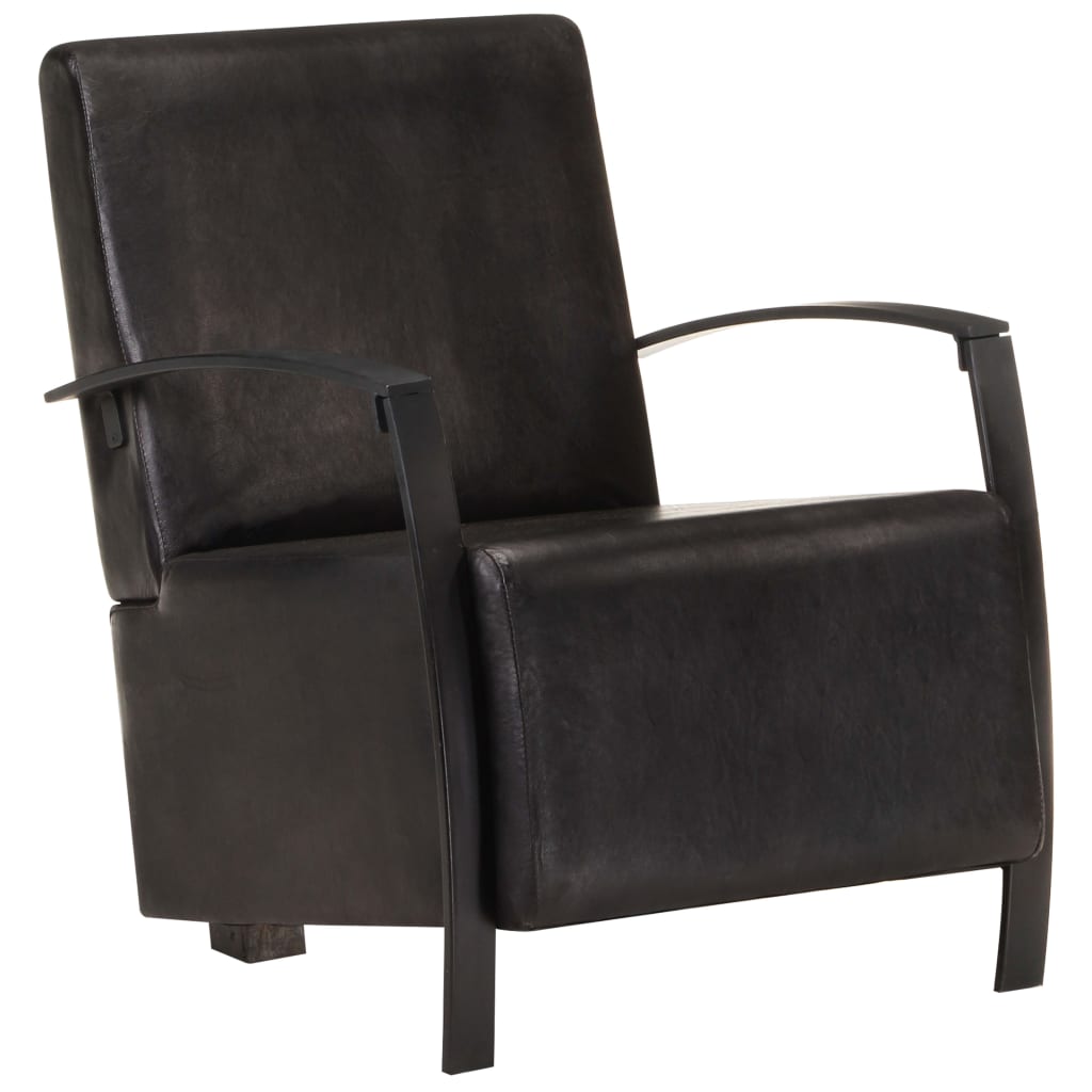 Sessel Schwarz Echtleder