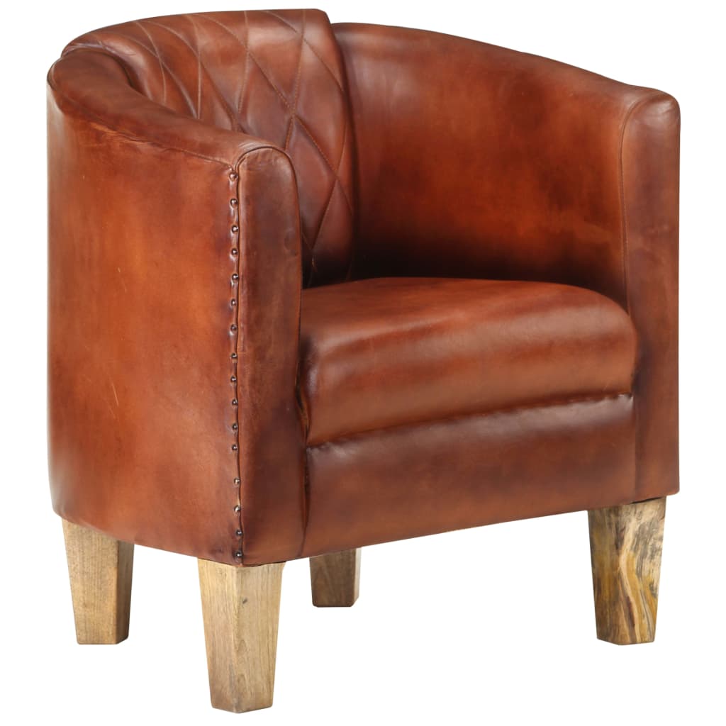 Sessel Braun Echtleder
