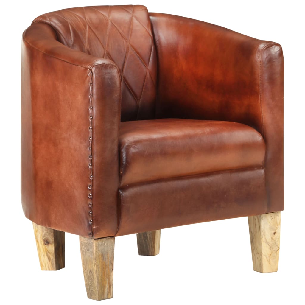 Sessel Braun Echtleder