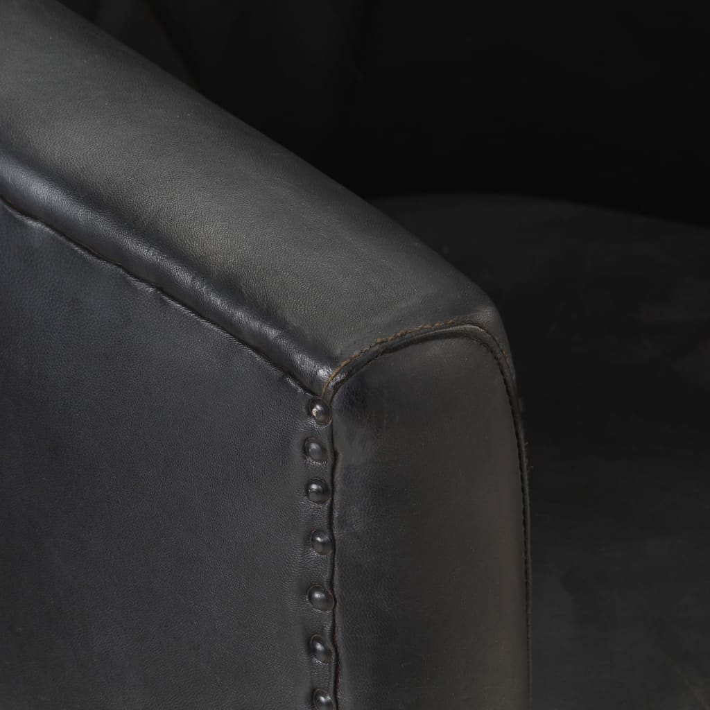 Sessel Schwarz Echtleder