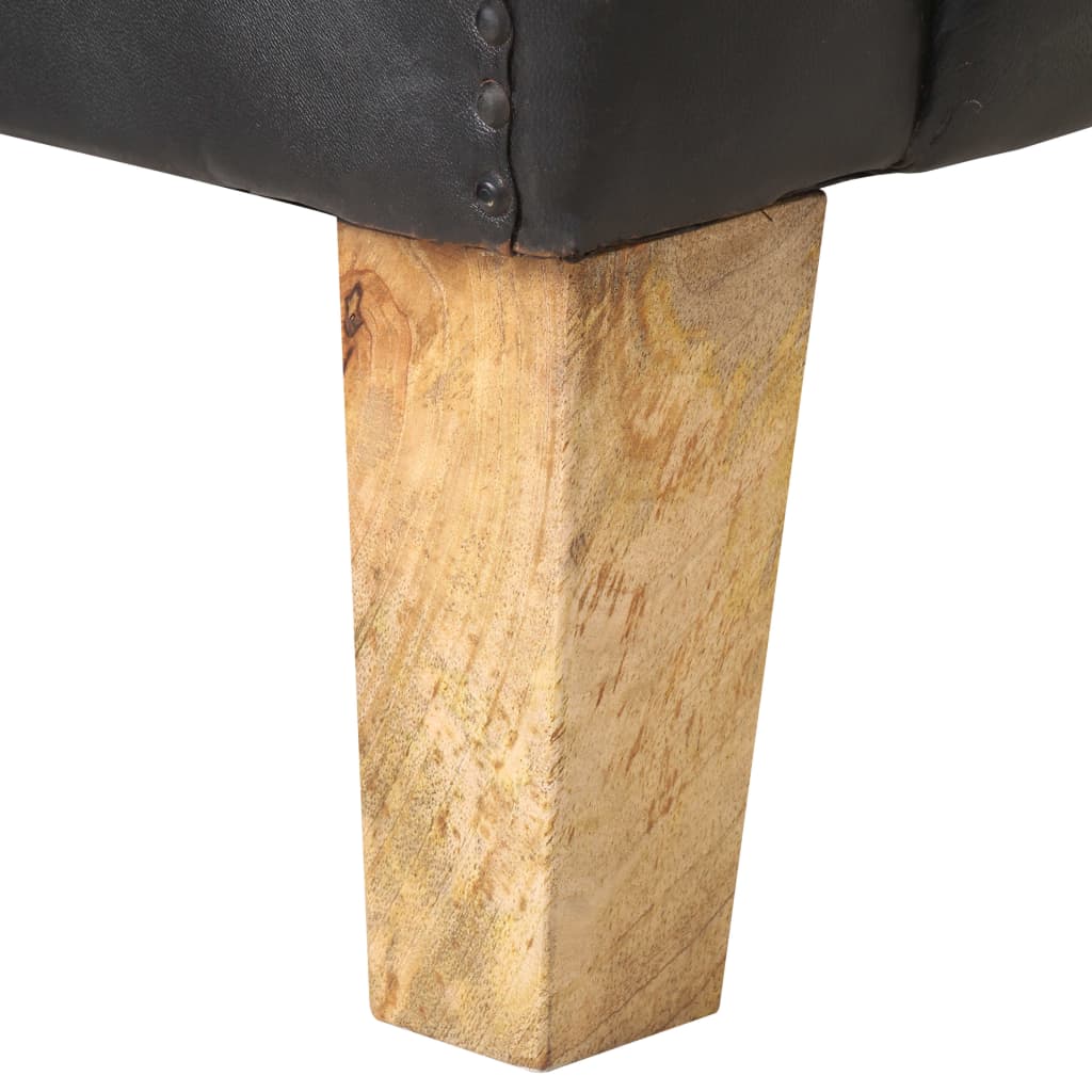 Sessel Schwarz Echtleder