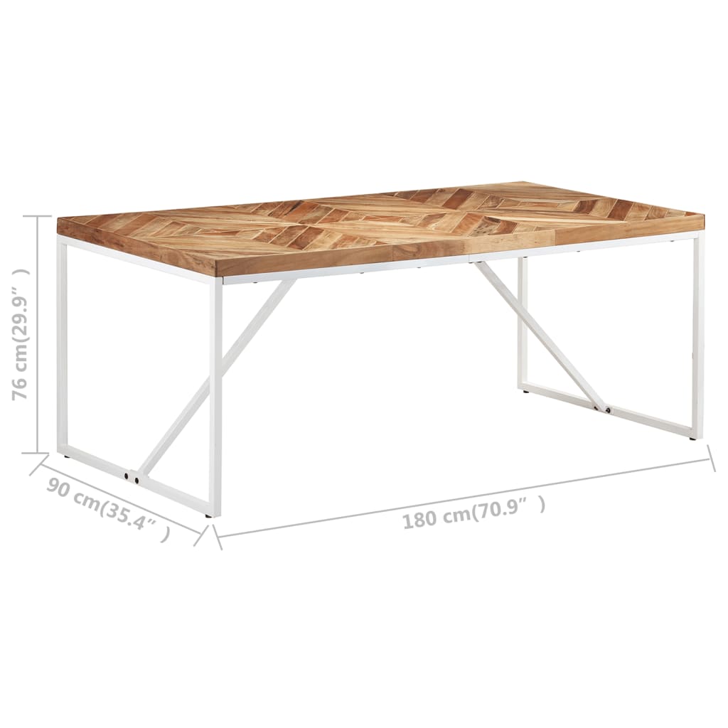 Dining table 180x90x76 cm acacia and mango solid wood