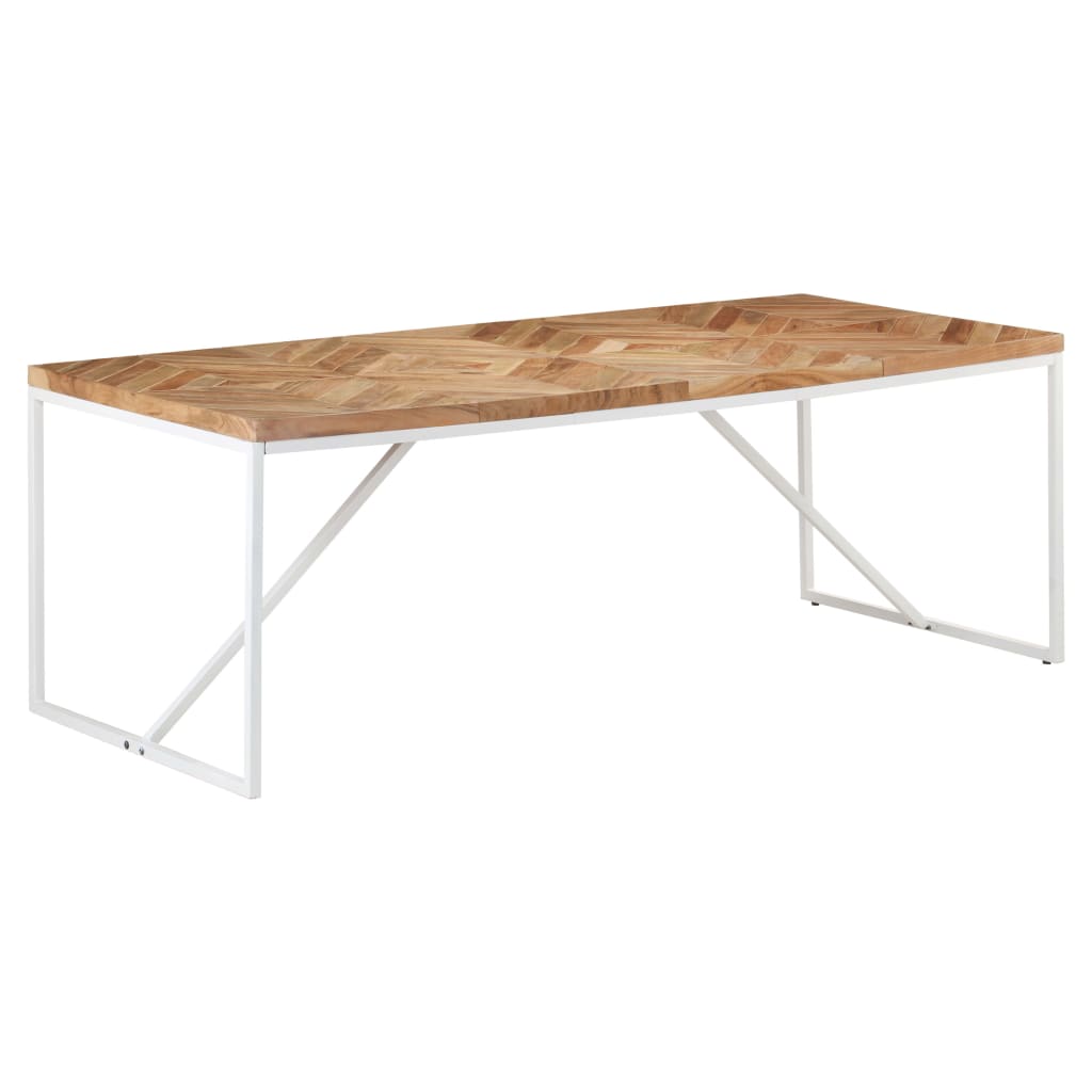 Dining table 200x90x76 cm solid acacia and mango wood