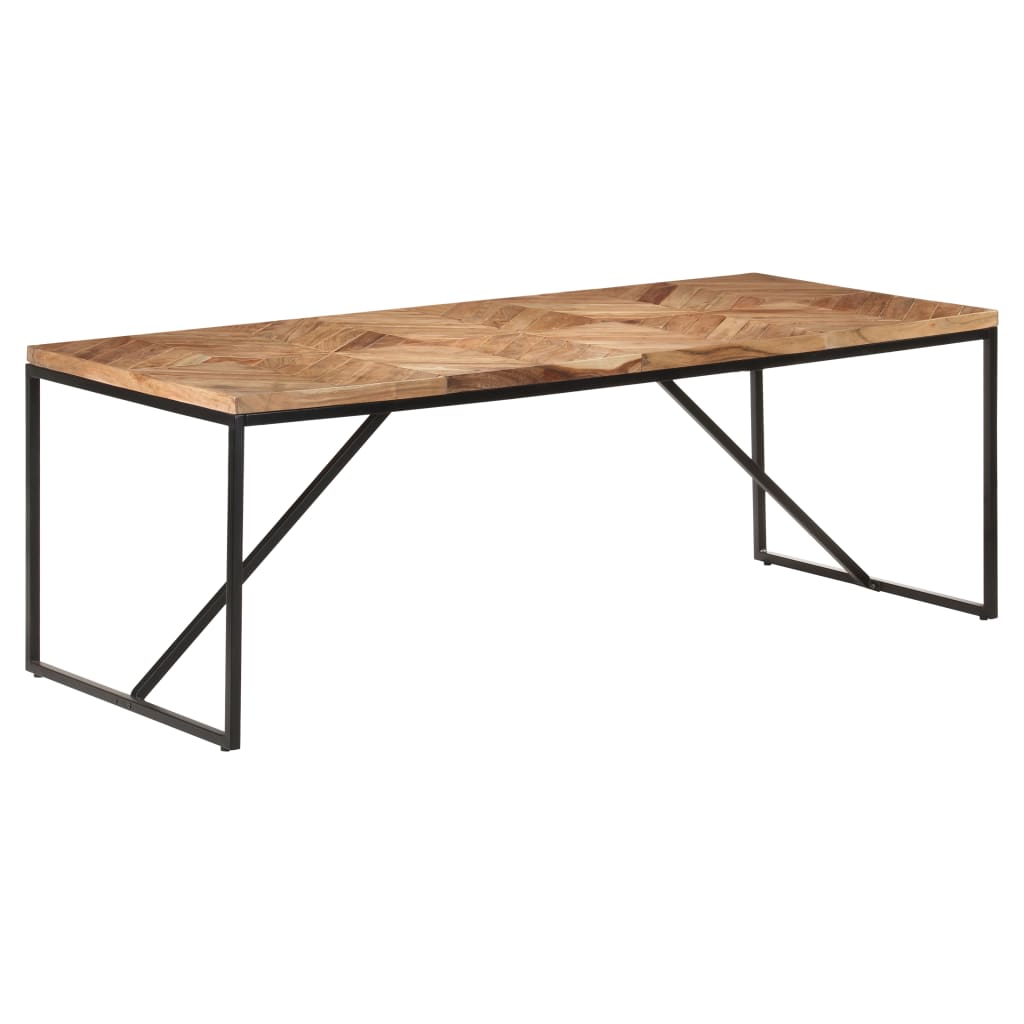 Dining table 200x90x76 cm solid acacia and mango wood