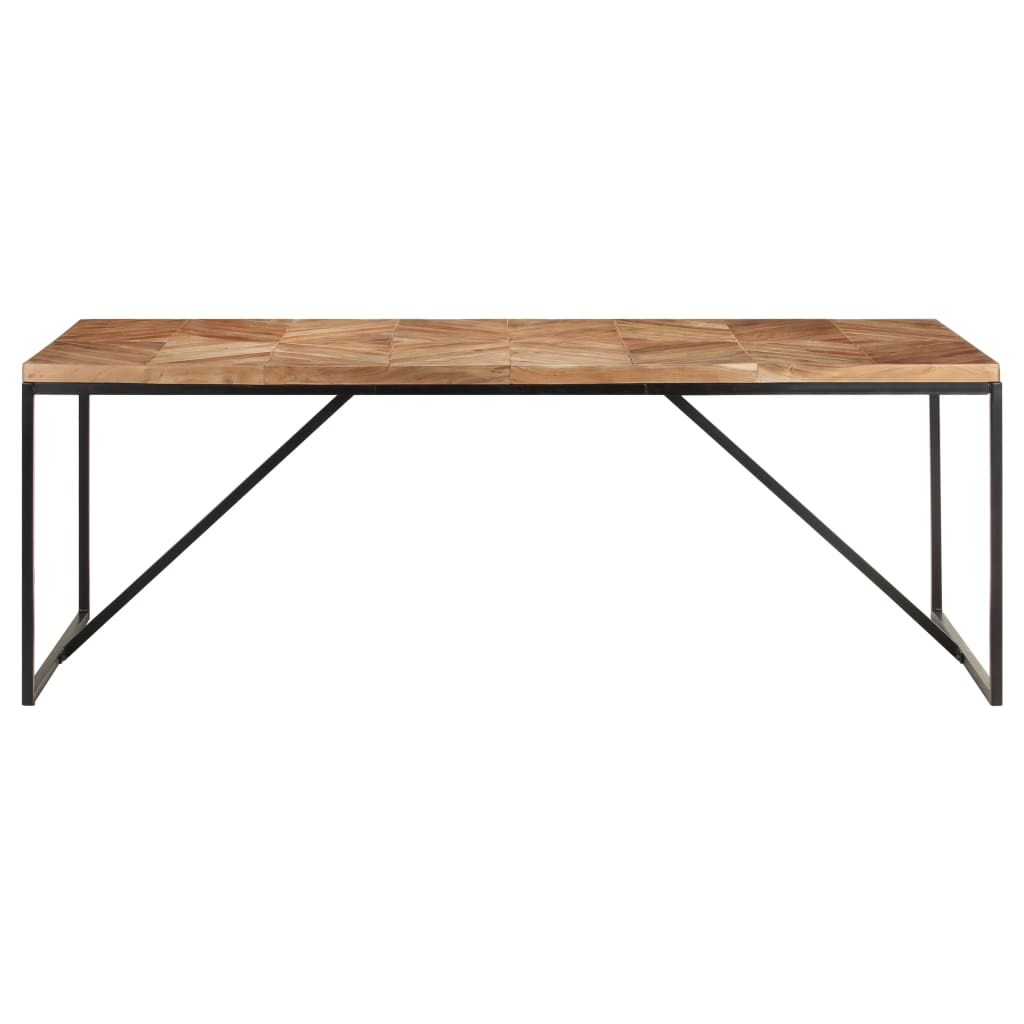 Dining table 200x90x76 cm solid acacia and mango wood