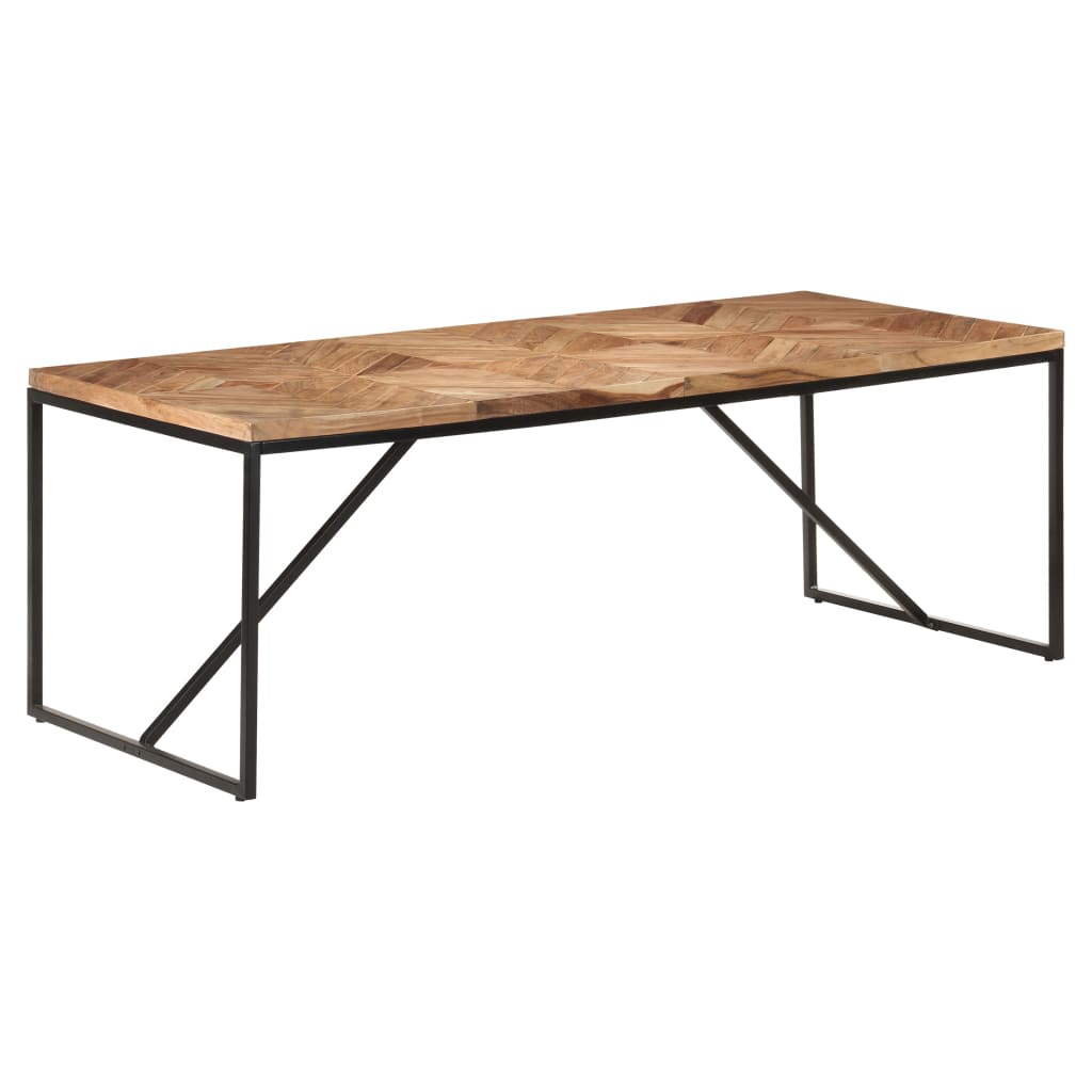 Dining table 200x90x76 cm solid acacia and mango wood