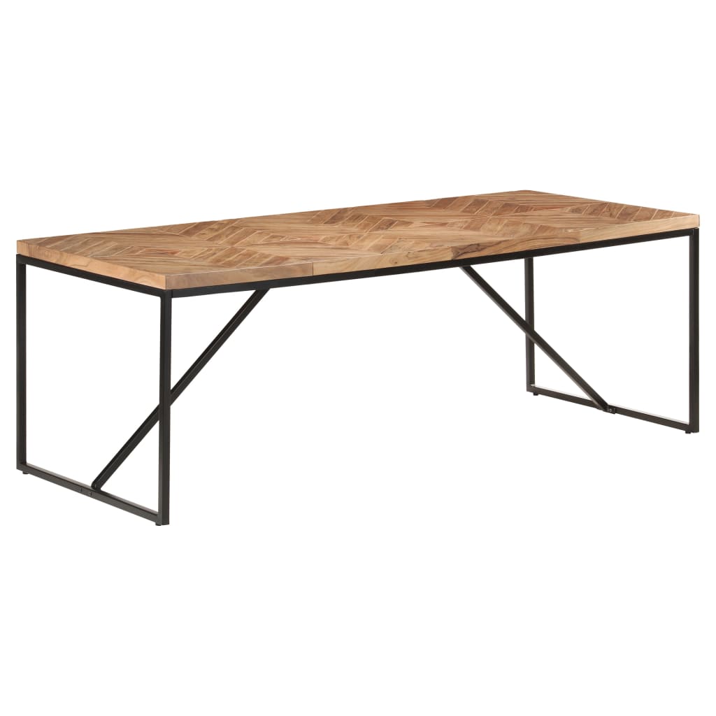 Dining table 200x90x76 cm solid acacia and mango wood