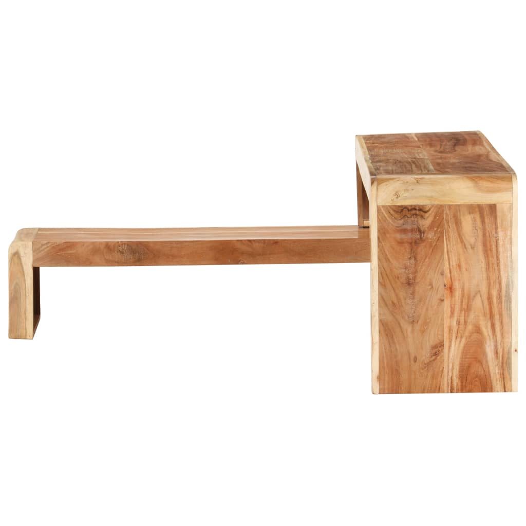 Meuble TV 2 pièces en bois d'acacia massif