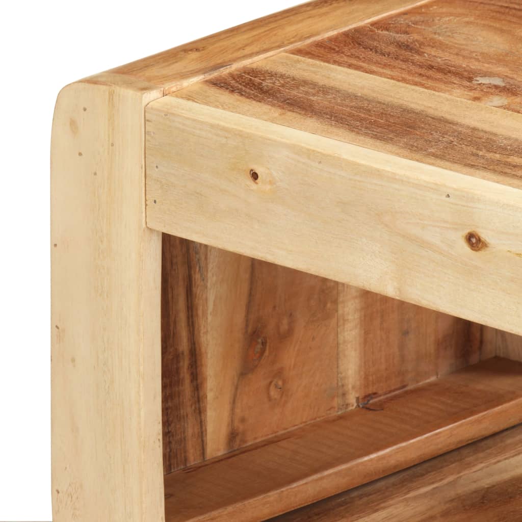 Meuble TV 2 pièces en bois d'acacia massif