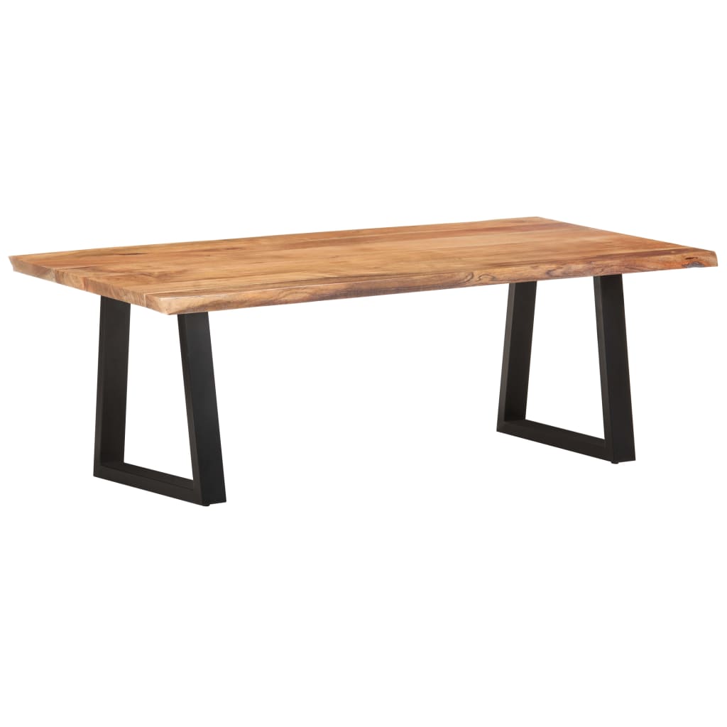 Couchtisch mit Baumkanten 115x60x40 cm Massivholz Akazie