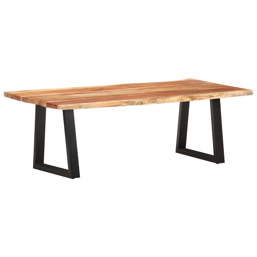 Couchtisch mit Baumkanten 115x60x40 cm Massivholz Akazie