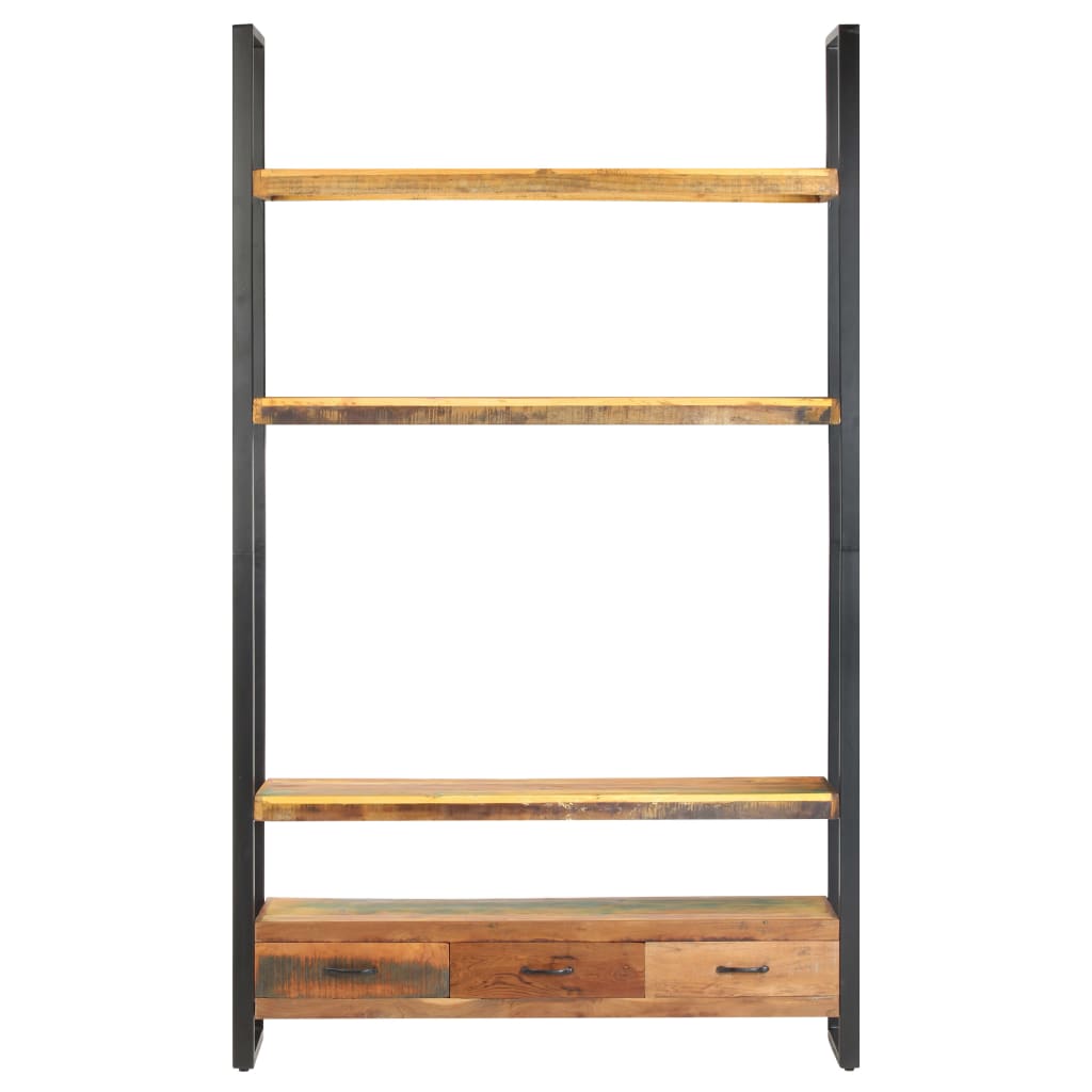 Bookshelf 118x30x200 cm solid reclaimed wood