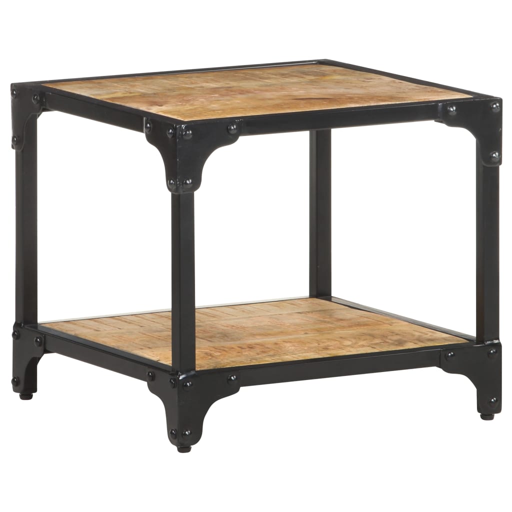 Couchtisch 40x40x36 cm Raues Mango-Massivholz