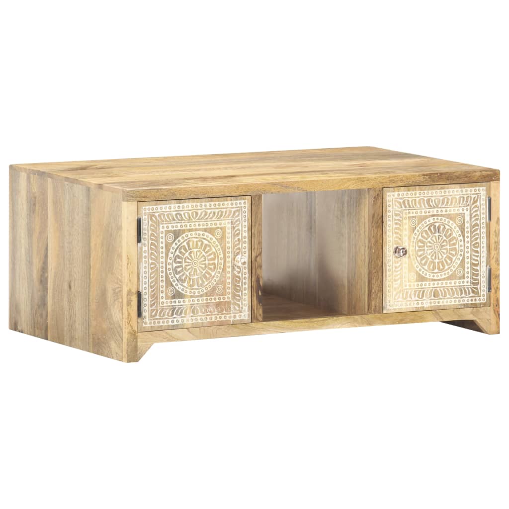 Table basse 90x50x35 cm en bois de manguier massif