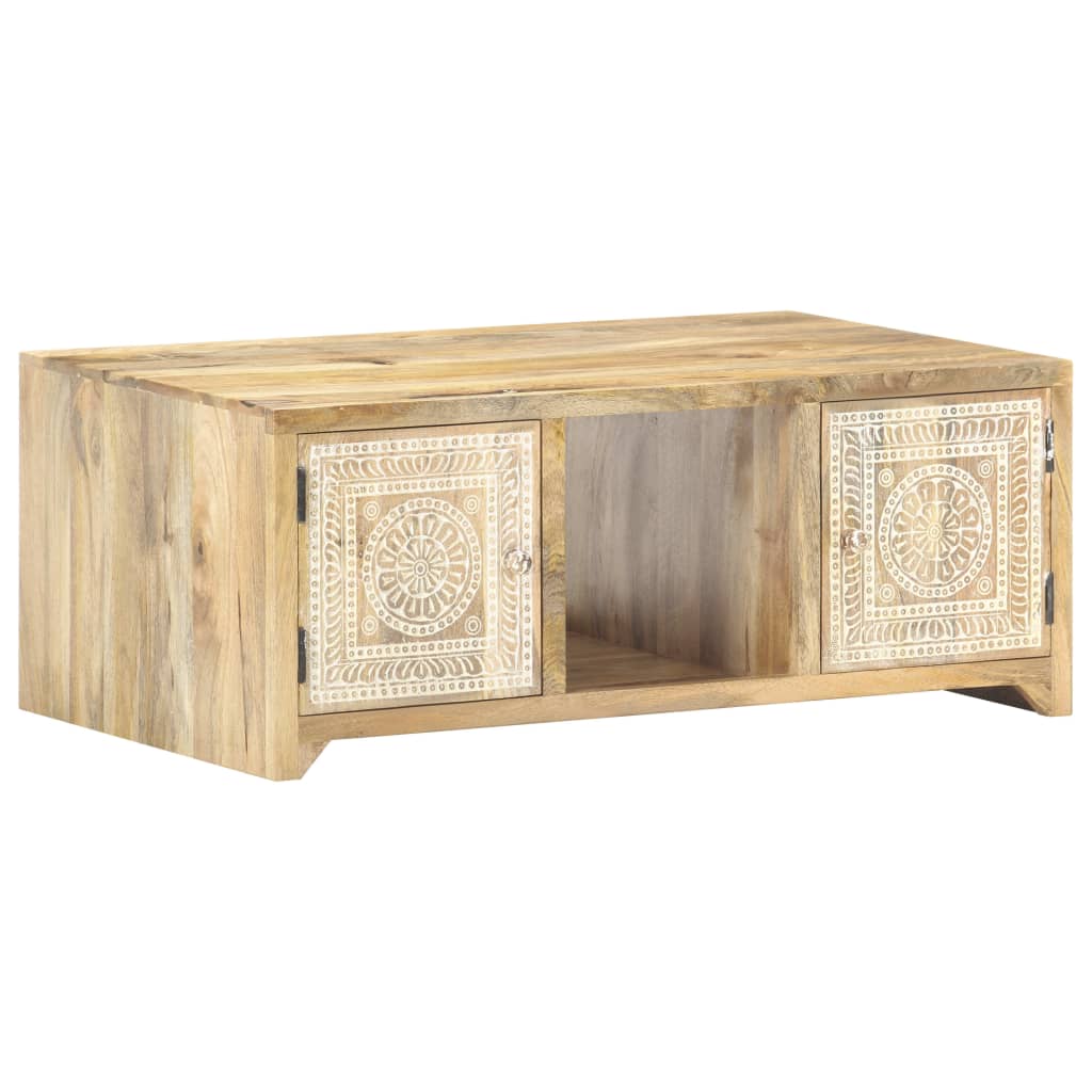 Table basse 90x50x35 cm en bois de manguier massif