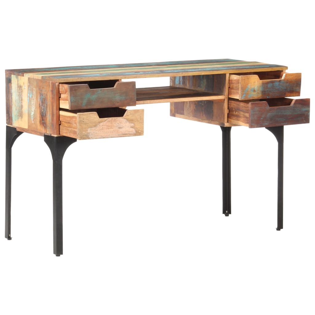 Schreibtisch 118x48x75 cm Recyceltes Massivholz