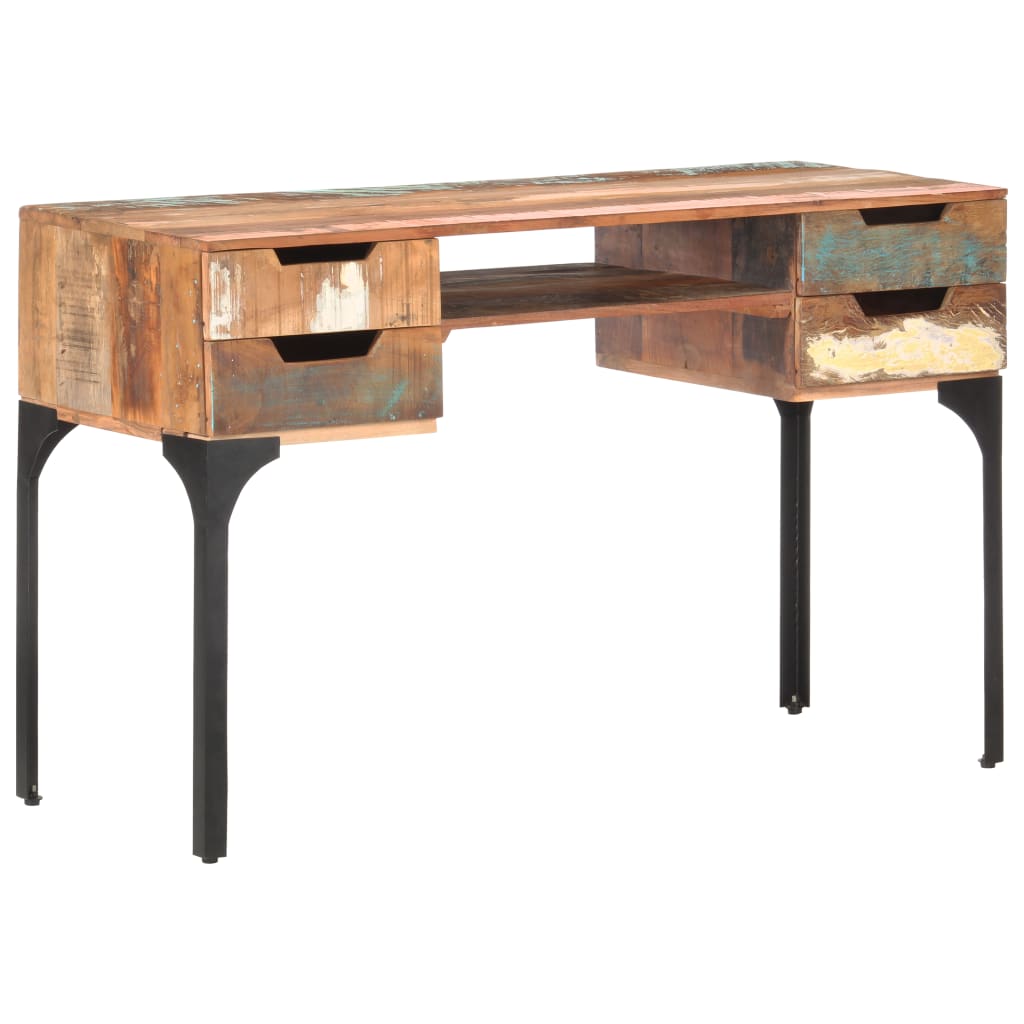 Schreibtisch 118x48x75 cm Recyceltes Massivholz